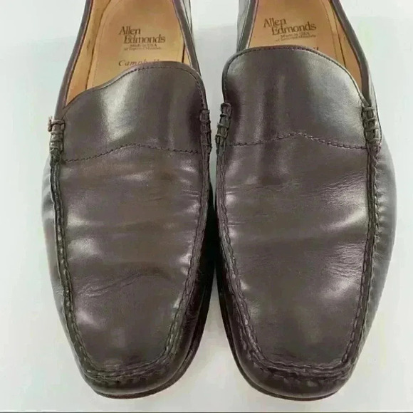 Allen Edmonds Campbell mens loafers size 9.5 D brown leather slip on main image 9